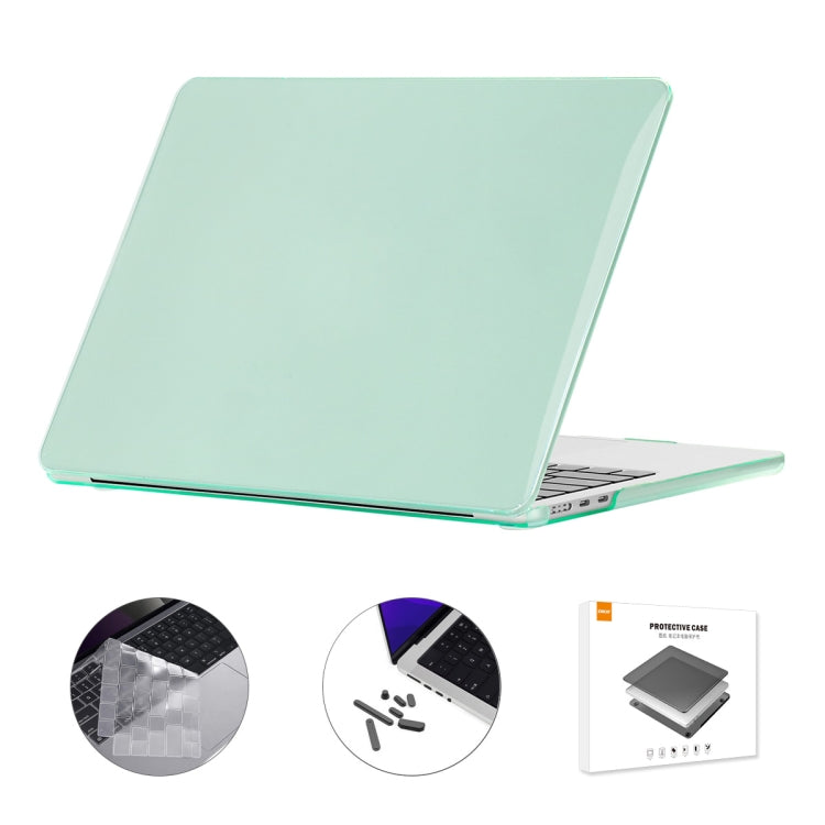 For MacBook Air 13.6 2022/2024 A2681 M2 / A3113 M3 EU Version ENKAY 3 in 1 Crystal Laptop Case with TPU Keyboard Film / Anti-dust Plugs, 3 in 1 EU Version