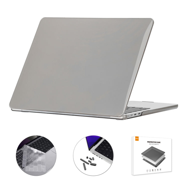 For MacBook Air 13.6 2022/2024 A2681 M2 / A3113 M3 EU Version ENKAY 3 in 1 Crystal Laptop Case with TPU Keyboard Film / Anti-dust Plugs, 3 in 1 EU Version