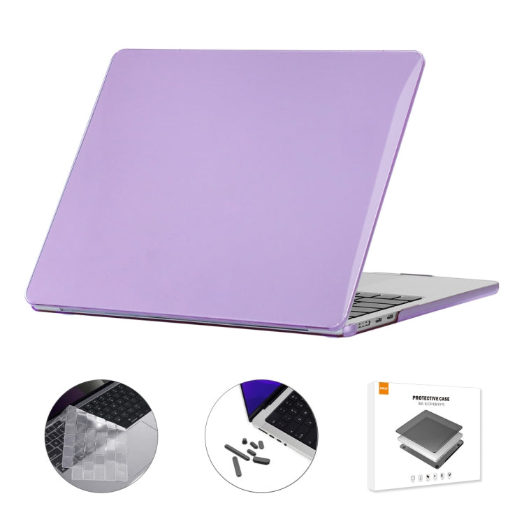 For MacBook Air 13.6 2022/2024 A2681 M2 / A3113 M3 EU Version ENKAY 3 in 1 Crystal Laptop Case with TPU Keyboard Film / Anti-dust Plugs, 3 in 1 EU Version