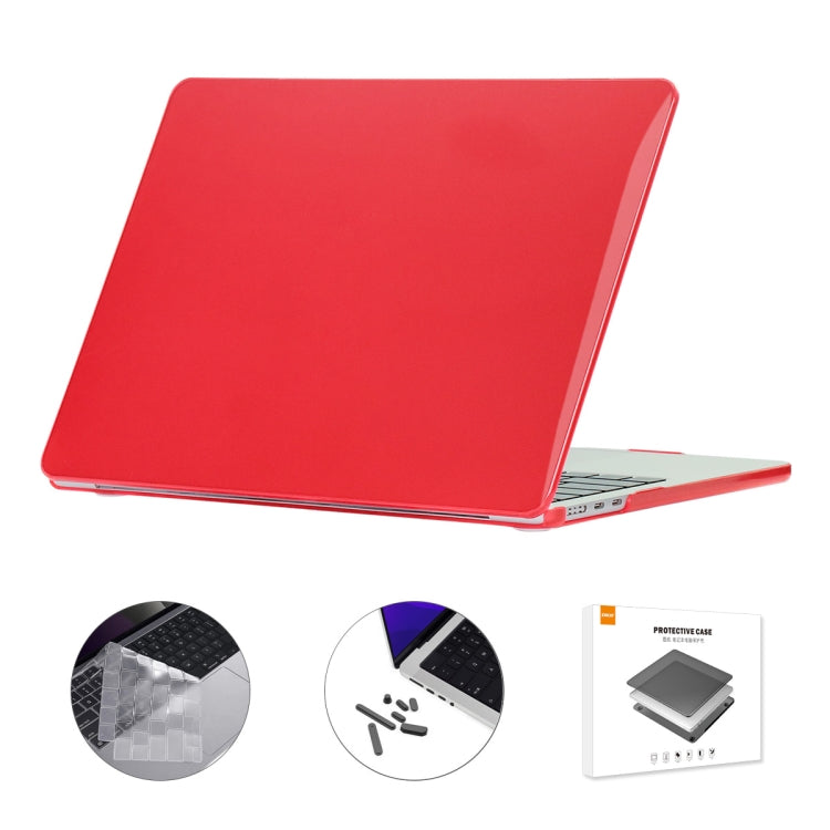 For MacBook Air 13.6 2022/2024 A2681 M2 / A3113 M3 EU Version ENKAY 3 in 1 Crystal Laptop Case with TPU Keyboard Film / Anti-dust Plugs, 3 in 1 EU Version