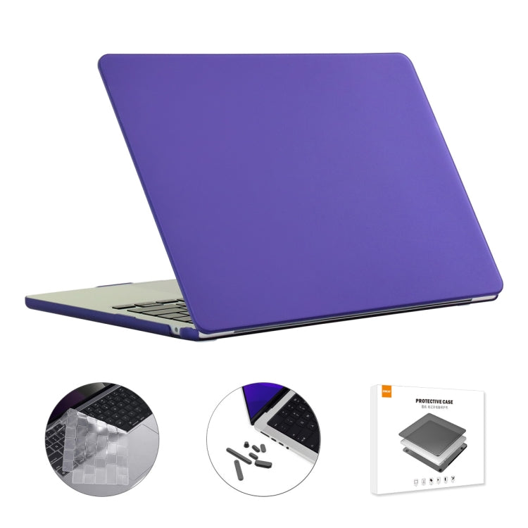 For MacBook Air 13.6 2022/2024 A2681 M2 / A3113 M3 US Version ENKAY 3 in 1 Matte Laptop Case with TPU Keyboard Film / Anti-dust Plugs, 3 in 1 US Version