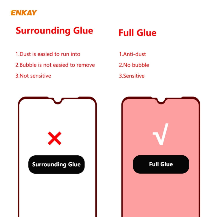 Hat-Prince ENKAY Clear TPU Shockproof Case Soft Anti-slip Cover + 0.26mm 9H 2.5D Full Glue Full Coverage Tempered Glass Protector Film, For Motorola Moto G9 / G9 Play, For Xiaomi Redmi 9A, For Xiaomi Redmi 9C, For Samsung Galaxy M51