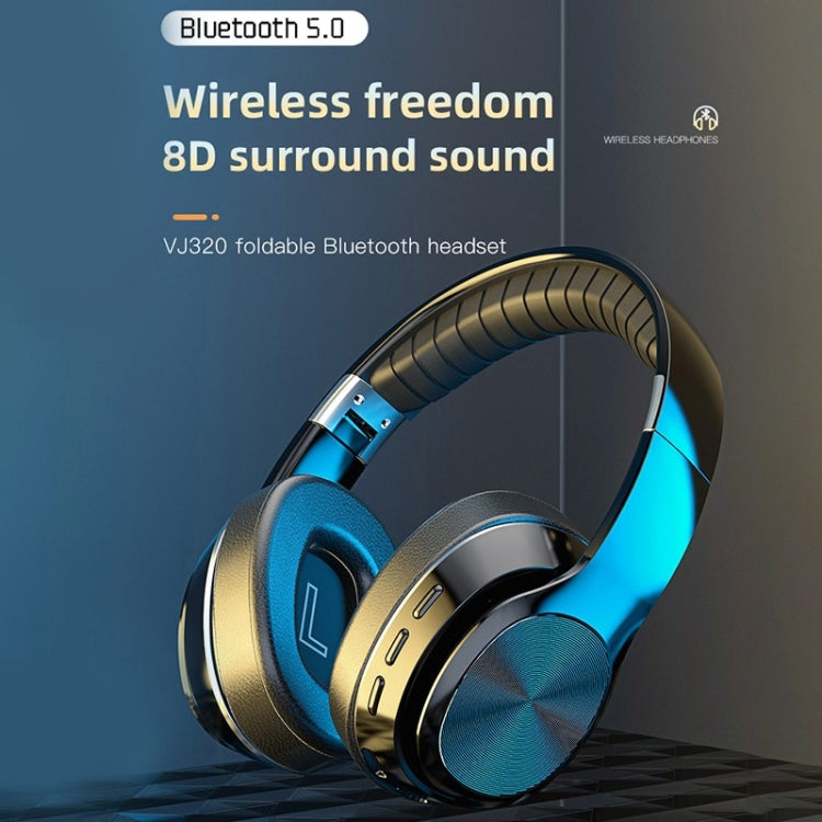 VJ320 Bluetooth 5.0 Head-mounted Foldable Wireless Headphones Support TF Card with Mic, VJ320 Black, VJ320 Blue, VJ320 Red, VJ320 White