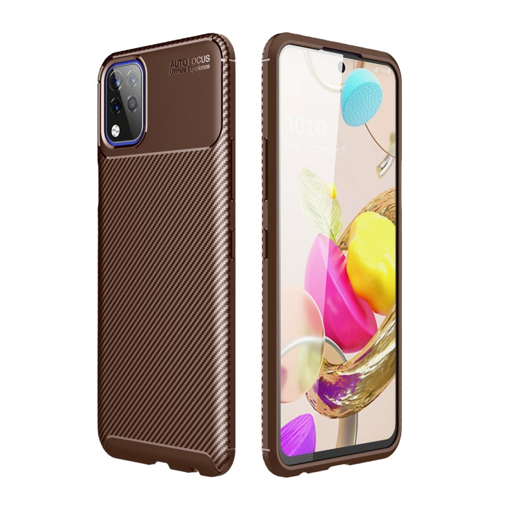 Carbon Fiber Texture Shockproof TPU Case, For LG K42