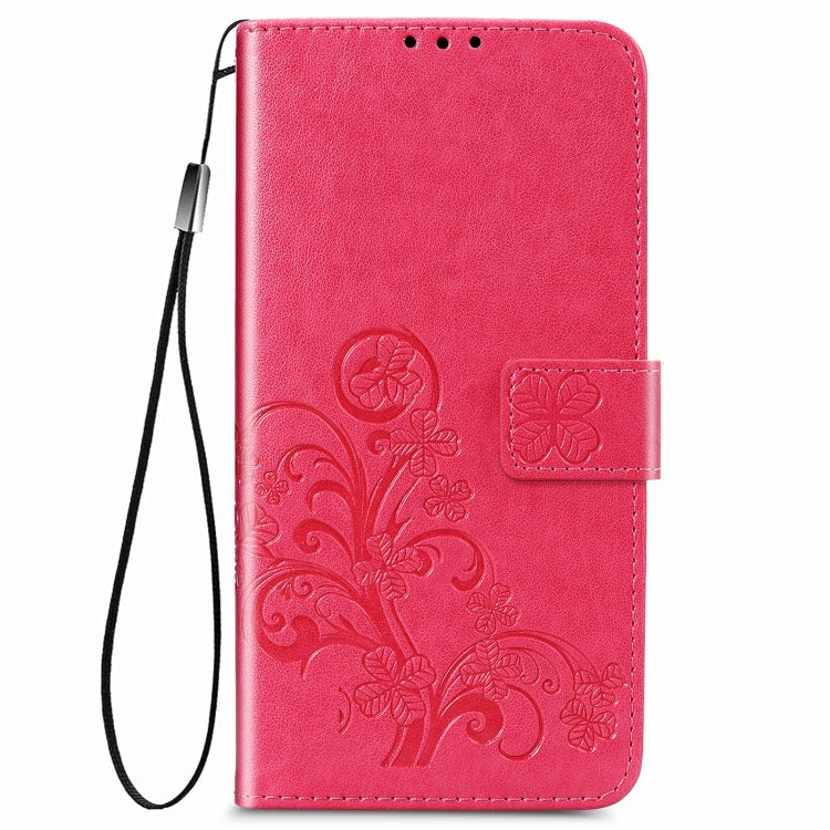 Four-leaf Clasp Embossed Buckle Mobile Phone Protection Leather Case with Lanyard & Card Slot & Wallet & Bracket Function, For One Plus Nord N10 5G