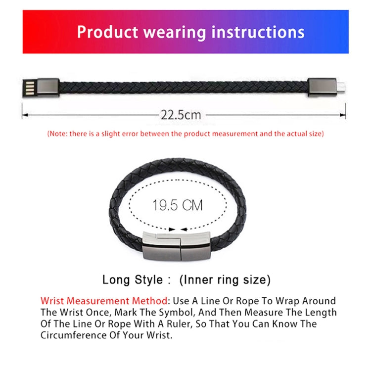 XJ-28 2.4A USB to 8 Pin Creative Bracelet Data Cable, Cable Length: 22.5cm, XJ-28 8 Pin, 22.5cm 8 Pin