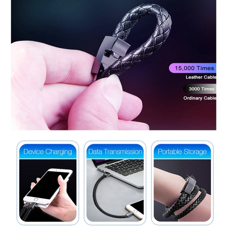 XJ-28 2.4A USB to 8 Pin Creative Bracelet Data Cable, Cable Length: 22.5cm, XJ-28 8 Pin, 22.5cm 8 Pin