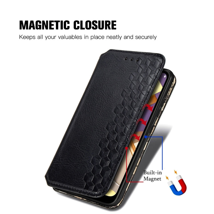 Cubic Grid Pressed Horizontal Flip Magnetic PU Leather Case with Holder & Card Slots & Wallet, For LG K22, For LG K52, For LG K92 5G, For Motorola G9 power