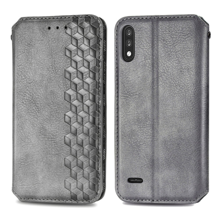 Cubic Grid Pressed Horizontal Flip Magnetic PU Leather Case with Holder & Card Slots & Wallet, For LG K22, For LG K52, For LG K92 5G, For Motorola G9 power