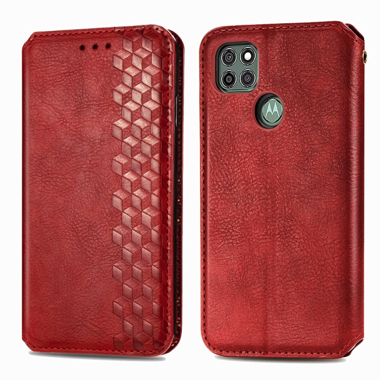 Cubic Grid Pressed Horizontal Flip Magnetic PU Leather Case with Holder & Card Slots & Wallet, For LG K22, For LG K52, For LG K92 5G, For Motorola G9 power, For One Plus Nord N100