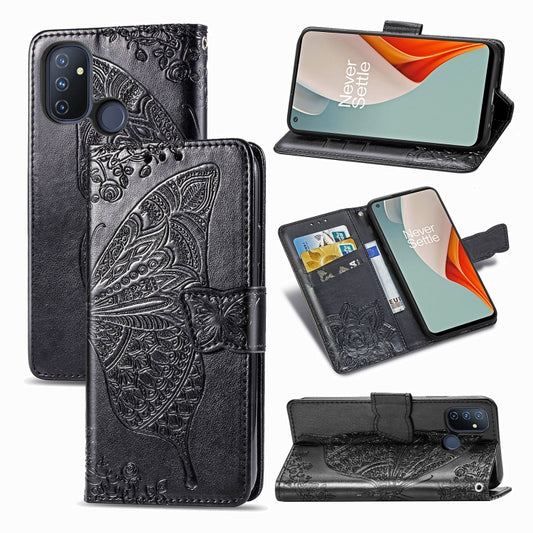 Butterfly Love Flower Embossed Horizontal Flip Leather Case with Bracket / Card Slot / Wallet / Lanyard, For OnePlus Nord N100, For Motorola Moto G9 Power, For LG K92 5G