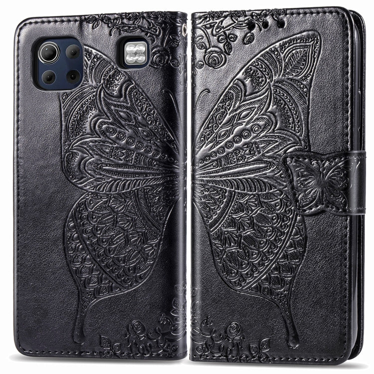 Butterfly Love Flower Embossed Horizontal Flip Leather Case with Bracket / Card Slot / Wallet / Lanyard, For LG K92 5G, For LG K52, For Arrows NX9 F-52A