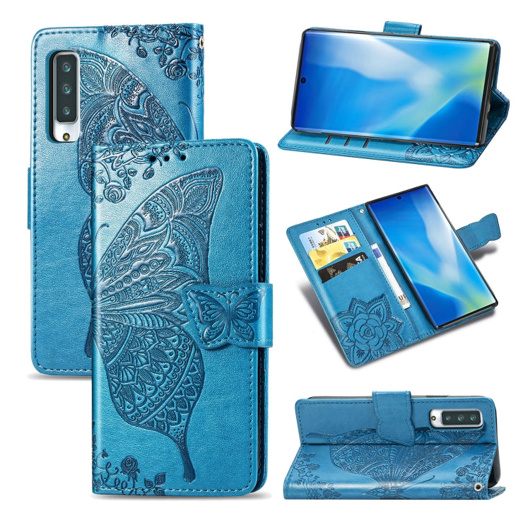 Butterfly Love Flower Embossed Horizontal Flip Leather Case with Bracket / Card Slot / Wallet / Lanyard, For LG K92 5G, For LG K52, For Arrows NX9 F-52A