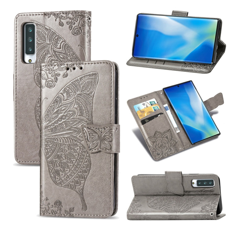 Butterfly Love Flower Embossed Horizontal Flip Leather Case with Bracket / Card Slot / Wallet / Lanyard, For LG K92 5G, For LG K52, For Arrows NX9 F-52A