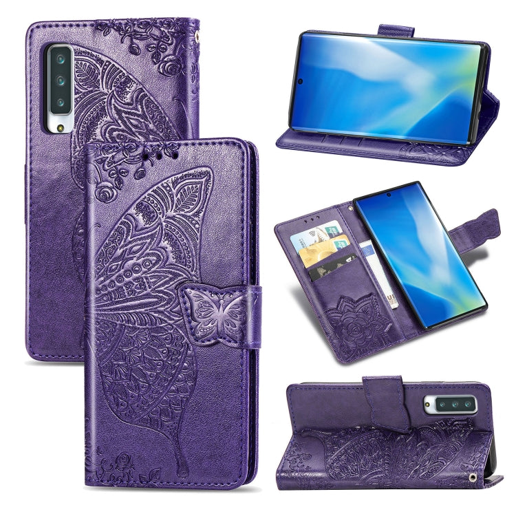 Butterfly Love Flower Embossed Horizontal Flip Leather Case with Bracket / Card Slot / Wallet / Lanyard, For LG K92 5G, For LG K52, For Arrows NX9 F-52A