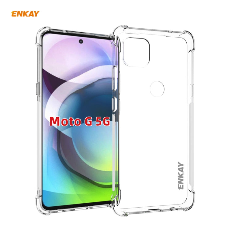 Hat-Prince ENKAY Clear TPU Shockproof Case Soft Anti-slip Cover, For LG K42, For LG K52 / Q52 / K62 / K62+, For Motorola Moto E7, For Motorola Moto G 5G, For Motorola Moto G9 Power, For Honor 10X Lite, For Xiaomi Redmi Note 9 4G / Redmi 9 Power��������...