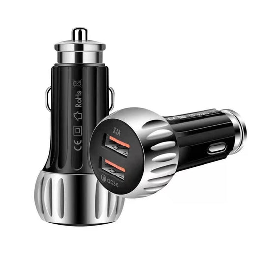 YSY-310QC18W QC3.0 Dual Port USB Car Chargrt for Apple / Huawei / Samsung / Xiaomi, YSY-310QC18W, Car Charger