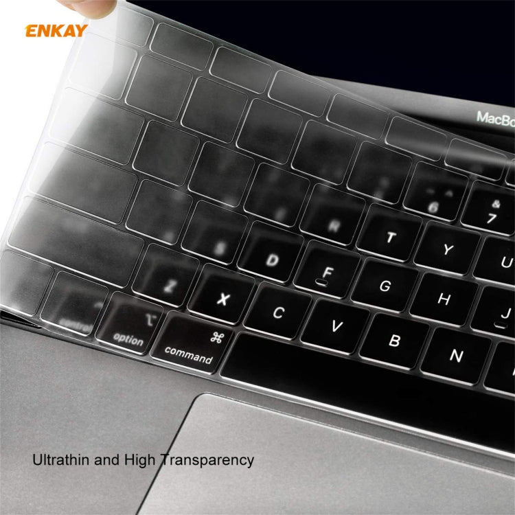 ENKAY 3 in 1 Crystal Laptop Protective Case + EU Version TPU Keyboard Film + Anti-dust Plugs Set for MacBook Pro 13.3 inch A1706 / A1989 / A2159 (with Touch Bar), For MacBook Pro 13.3 inch A1706 (with Touch Bar)