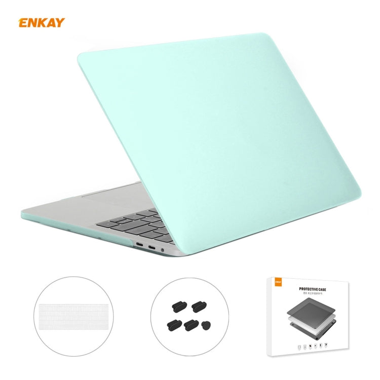 ENKAY 3 in 1 Matte Laptop Protective Case + US Version TPU Keyboard Film + Anti-dust Plugs Set for MacBook Pro 13.3 inch A1706 / A1989 / A2159 (with Touch Bar), For MacBook Pro 13.3 inch A1706 (with Touch Bar)