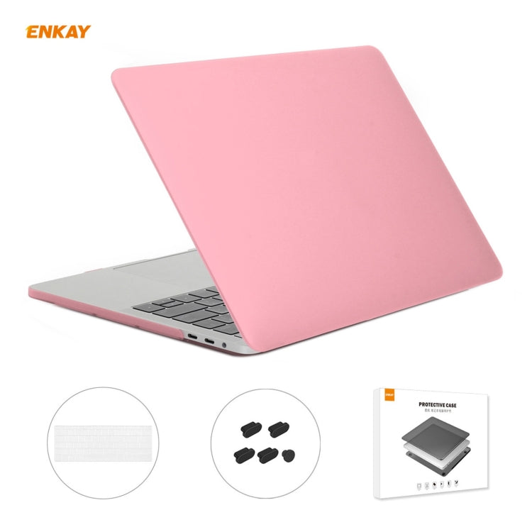 ENKAY 3 in 1 Matte Laptop Protective Case + US Version TPU Keyboard Film + Anti-dust Plugs Set for MacBook Pro 13.3 inch A1706 / A1989 / A2159 (with Touch Bar), For MacBook Pro 13.3 inch A1706 (with Touch Bar)