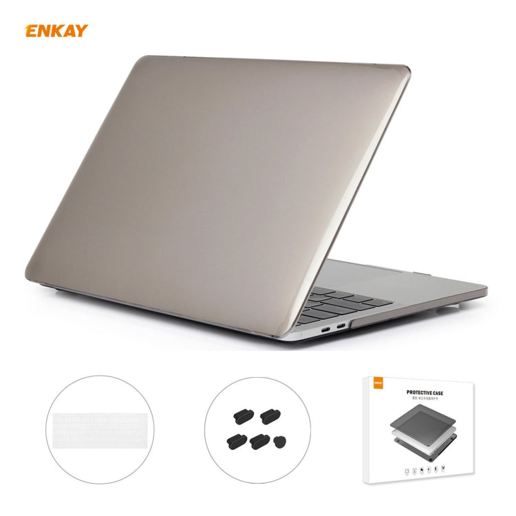 ENKAY 3 in 1 Crystal Laptop Protective Case + EU Version TPU Keyboard Film + Anti-dust Plugs Set for MacBook Pro 13.3 inch A1708 (without Touch Bar), For MacBook Pro 13.3 inch A1708 (without Touch Bar)