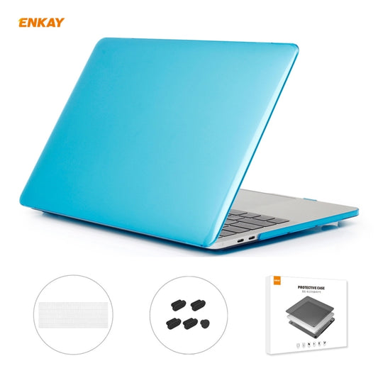 ENKAY 3 in 1 Crystal Laptop Protective Case + US Version TPU Keyboard Film + Anti-dust Plugs Set for MacBook Pro 15.4 inch A1707 & A1990 (with Touch Bar), For MacBook Pro 15.4 inch A1707 (with Touch Bar)