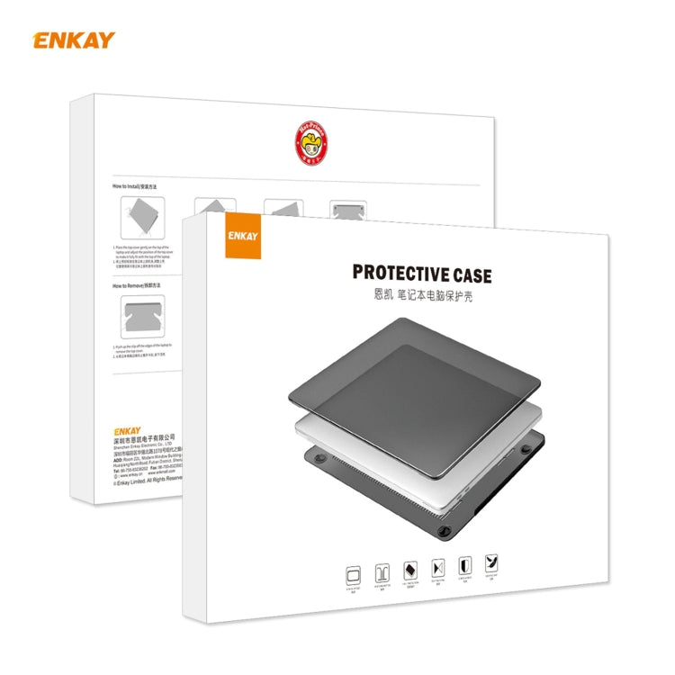 ENKAY 3 in 1 Crystal Laptop Protective Case + US Version TPU Keyboard Film + Anti-dust Plugs Set for MacBook Pro 15.4 inch A1707 & A1990 (with Touch Bar), For MacBook Pro 15.4 inch A1707 (with Touch Bar)