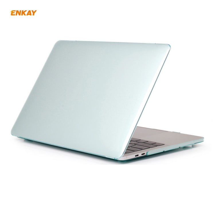 ENKAY 3 in 1  Crystal Laptop Protective Case + EU Version TPU Keyboard Film + Anti-dust Plugs Set for MacBook Pro 15.4 inch A1707 & A1990 (with Touch Bar), For MacBook Pro 15.4 inch A1707 (with Touch Bar)