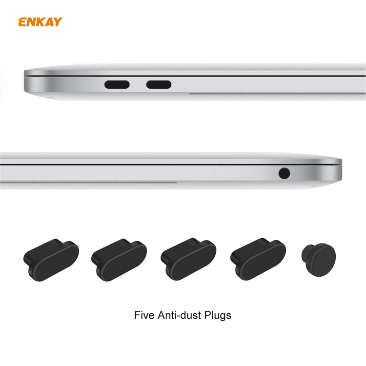 ENKAY 3 in 1 Crystal Laptop Protective Case + EU Version TPU Keyboard Film + Anti-dust Plugs Set for MacBook Air 13.3 inch A1932 (2018), For MacBook Air 13.3 inch A1932 (2018)