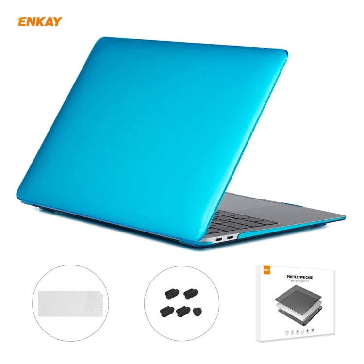 ENKAY 3 in 1 Crystal Laptop Protective Case + US Version TPU Keyboard Film + Anti-dust Plugs Set for MacBook Air 13.3 inch A2179 & A2337 (2020), For MacBook Air 13.3 inch A2179 (2020)