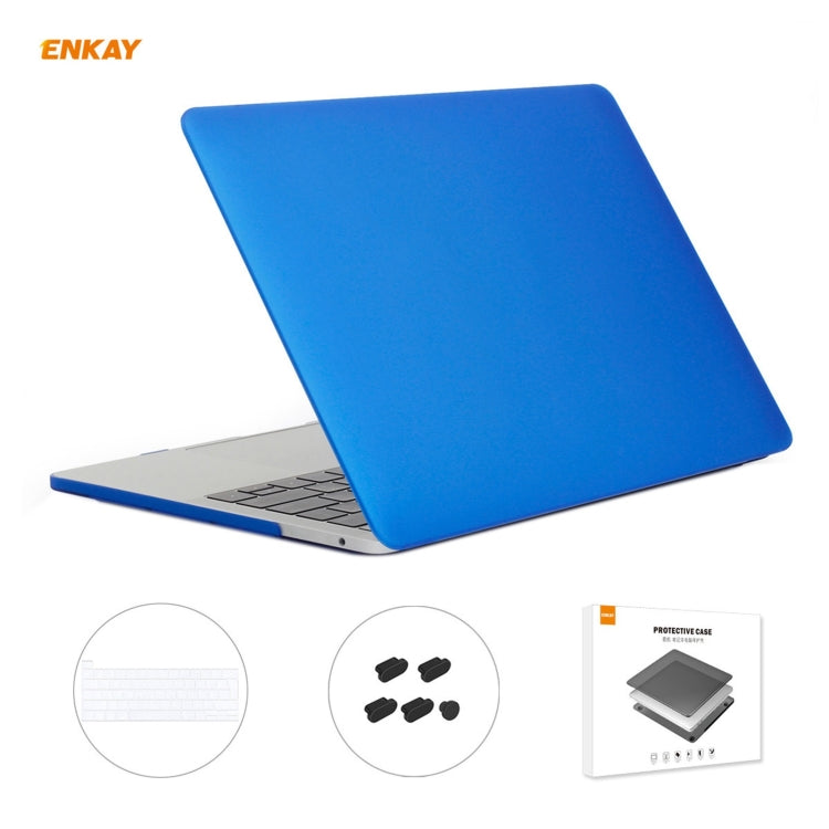 ENKAY 3 in 1 Matte Laptop Protective Case + EU Version TPU Keyboard Film + Anti-dust Plugs Set for MacBook Pro 13.3 inch A2251 & A2289 & A2338 (with Touch Bar), For MacBook Pro 13.3 inch A2251 (with Touch Bar)