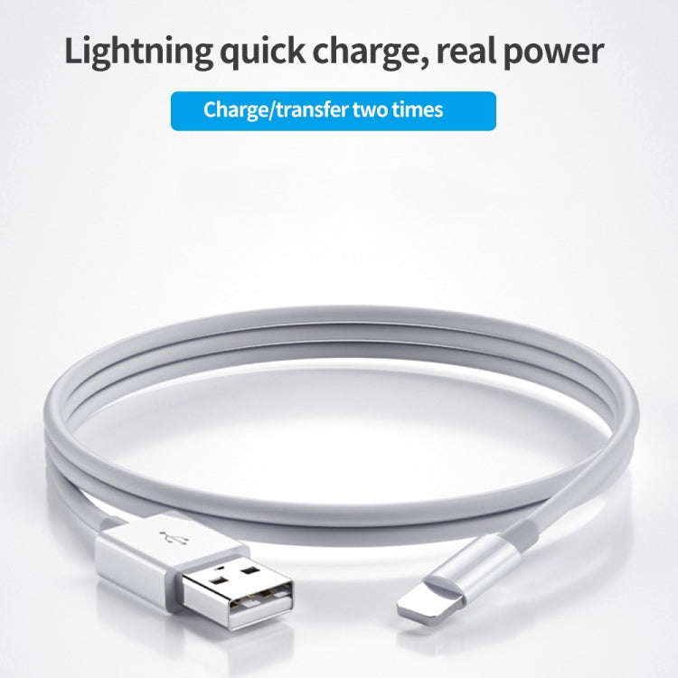 XJ-51 3A USB to 8 Pin Fast Charging Cable for iPhone 12 Series, Length: 1m, 1m