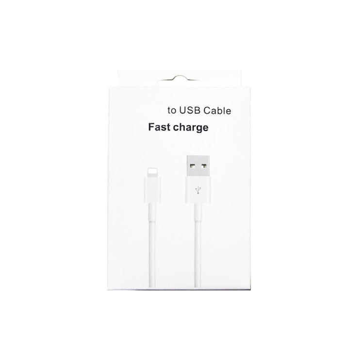 XJ-51 3A USB to 8 Pin Fast Charging Cable for iPhone 12 Series, Length: 1m, 1m