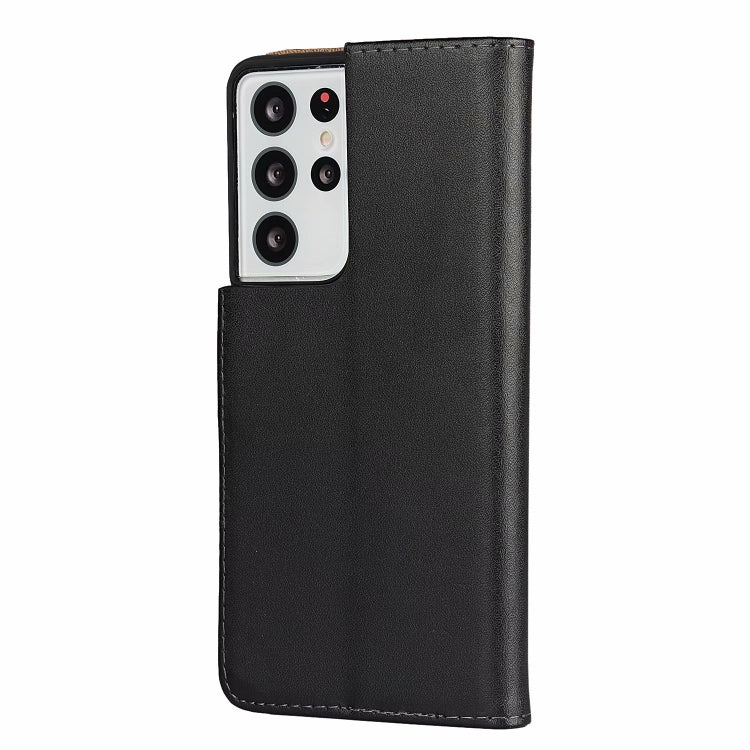 Plain Texture Cowhide Leather Horizontal Flip Case with Magnetic Clasp & Holder & Card Slots & Wallet, For Samsung Galaxy S21 Ultra 5G, For Samsung Galaxy S21 Plus 5G, For Samsung Galaxy S21 5G, For Samsung Galaxy A52 5G, For Samsung Galaxy A42 5G