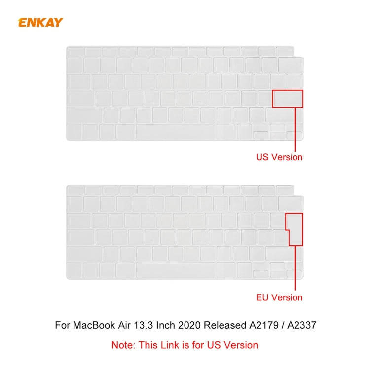 ENKAY Soft TPU Keyboard Protector Film for MacBook Air 13.3 inch A2179 (2020) / A2337 (2020), US Version, EU Version