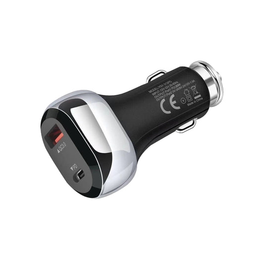 YSY-312PD PD 20W USB-C / Type-C + QC3.0 18W USB Interface 38W High-power Car Charger, PD 20W