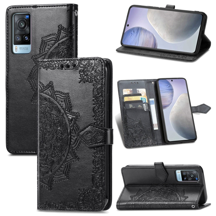 Mandala Flower Embossed Horizontal Flip Leather Case with Bracket / Card Slot / Wallet / Lanyard, For vivo X60, For Google Pixel 5A, For OPPO Reno5 Pro, For OPPO A93 5G, For LG Stylo 7