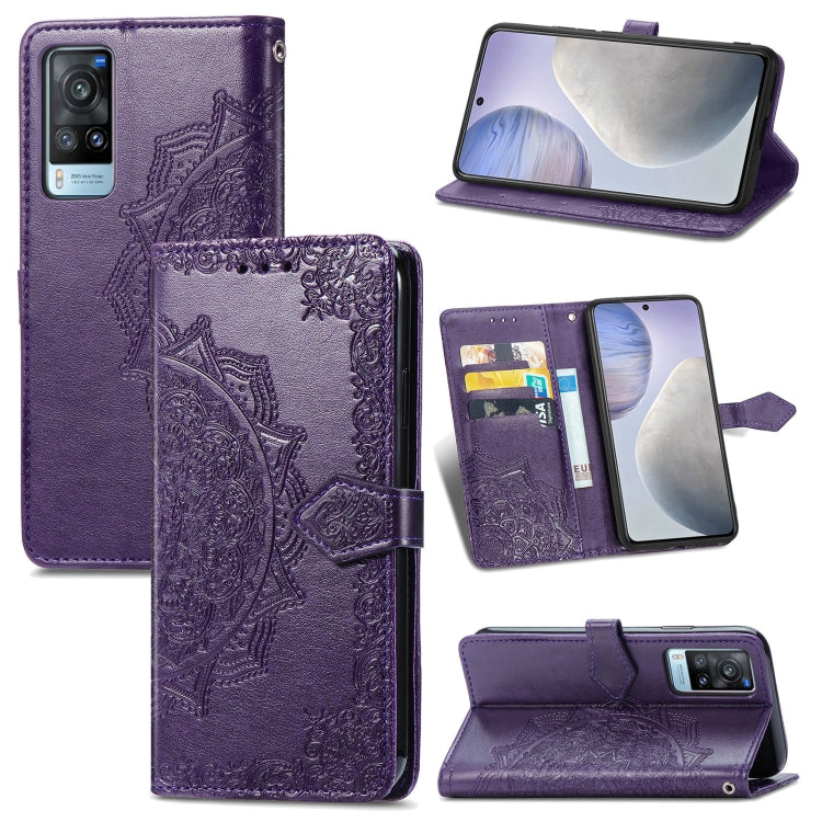 Mandala Flower Embossed Horizontal Flip Leather Case with Bracket / Card Slot / Wallet / Lanyard, For vivo X60, For Google Pixel 5A, For OPPO Reno5 Pro, For OPPO A93 5G, For LG Stylo 7