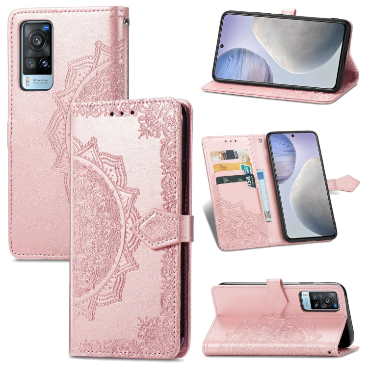 Mandala Flower Embossed Horizontal Flip Leather Case with Bracket / Card Slot / Wallet / Lanyard, For vivo X60, For Google Pixel 5A, For OPPO Reno5 Pro, For OPPO A93 5G, For LG Stylo 7