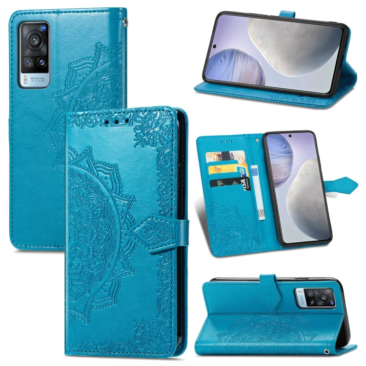 Mandala Flower Embossed Horizontal Flip Leather Case with Bracket / Card Slot / Wallet / Lanyard, For vivo X60, For Google Pixel 5A, For OPPO Reno5 Pro, For OPPO A93 5G, For LG Stylo 7