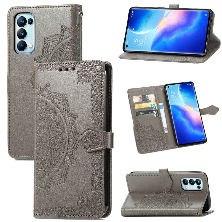 Mandala Flower Embossed Horizontal Flip Leather Case with Bracket / Card Slot / Wallet / Lanyard, For vivo X60, For Google Pixel 5A, For OPPO Reno5 Pro, For OPPO A93 5G, For LG Stylo 7