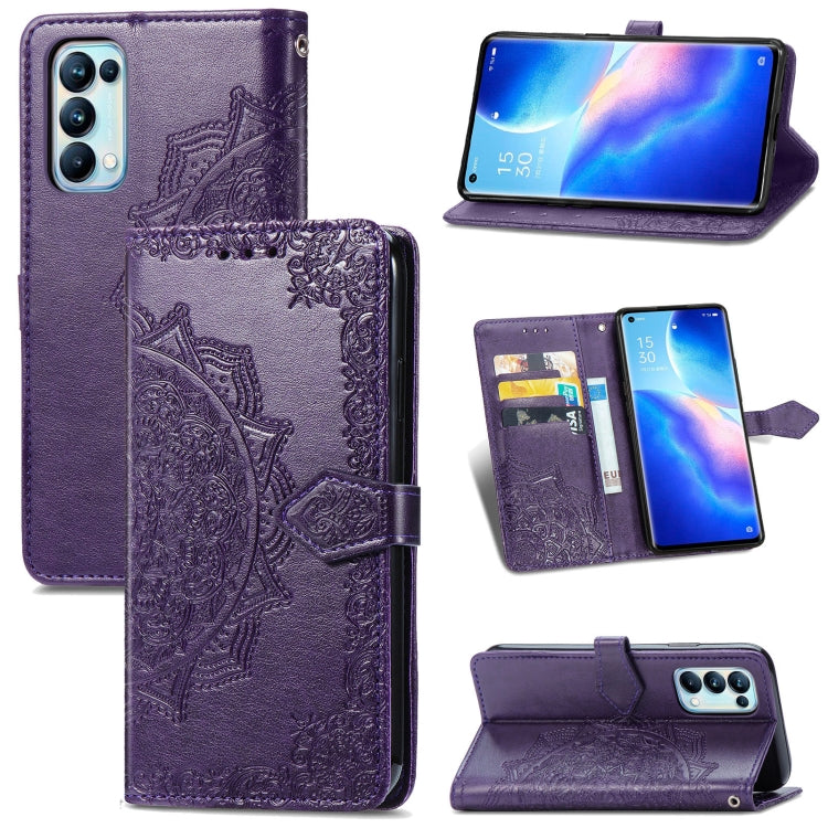 Mandala Flower Embossed Horizontal Flip Leather Case with Bracket / Card Slot / Wallet / Lanyard, For vivo X60, For Google Pixel 5A, For OPPO Reno5 Pro, For OPPO A93 5G, For LG Stylo 7