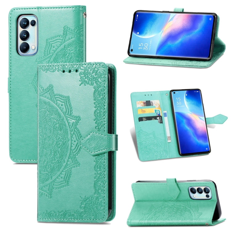 Mandala Flower Embossed Horizontal Flip Leather Case with Bracket / Card Slot / Wallet / Lanyard, For vivo X60, For Google Pixel 5A, For OPPO Reno5 Pro, For OPPO A93 5G, For LG Stylo 7