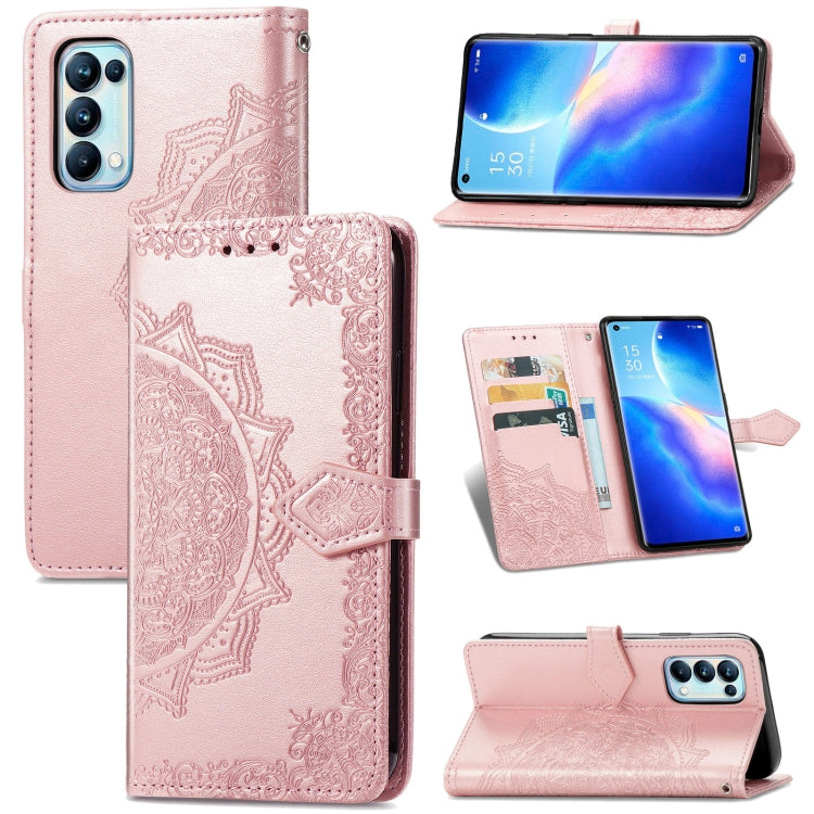 Mandala Flower Embossed Horizontal Flip Leather Case with Bracket / Card Slot / Wallet / Lanyard, For vivo X60, For Google Pixel 5A, For OPPO Reno5 Pro, For OPPO A93 5G, For LG Stylo 7