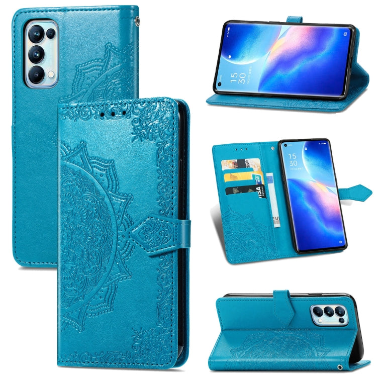 Mandala Flower Embossed Horizontal Flip Leather Case with Bracket / Card Slot / Wallet / Lanyard, For vivo X60, For Google Pixel 5A, For OPPO Reno5 Pro, For OPPO A93 5G, For LG Stylo 7