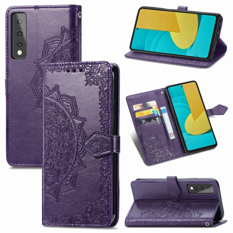 Mandala Flower Embossed Horizontal Flip Leather Case with Bracket / Card Slot / Wallet / Lanyard, For vivo X60, For Google Pixel 5A, For OPPO Reno5 Pro, For OPPO A93 5G, For LG Stylo 7