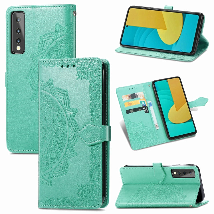 Mandala Flower Embossed Horizontal Flip Leather Case with Bracket / Card Slot / Wallet / Lanyard, For vivo X60, For Google Pixel 5A, For OPPO Reno5 Pro, For OPPO A93 5G, For LG Stylo 7