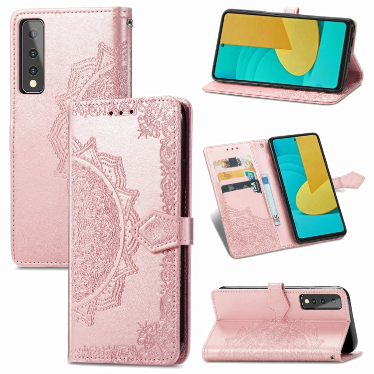 Mandala Flower Embossed Horizontal Flip Leather Case with Bracket / Card Slot / Wallet / Lanyard, For vivo X60, For Google Pixel 5A, For OPPO Reno5 Pro, For OPPO A93 5G, For LG Stylo 7