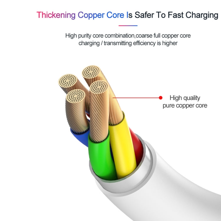 XJ-61 12W USB-C / Type-C to 8 Pin PD Fast Charging Cable, 1m, 1.5m, 2m