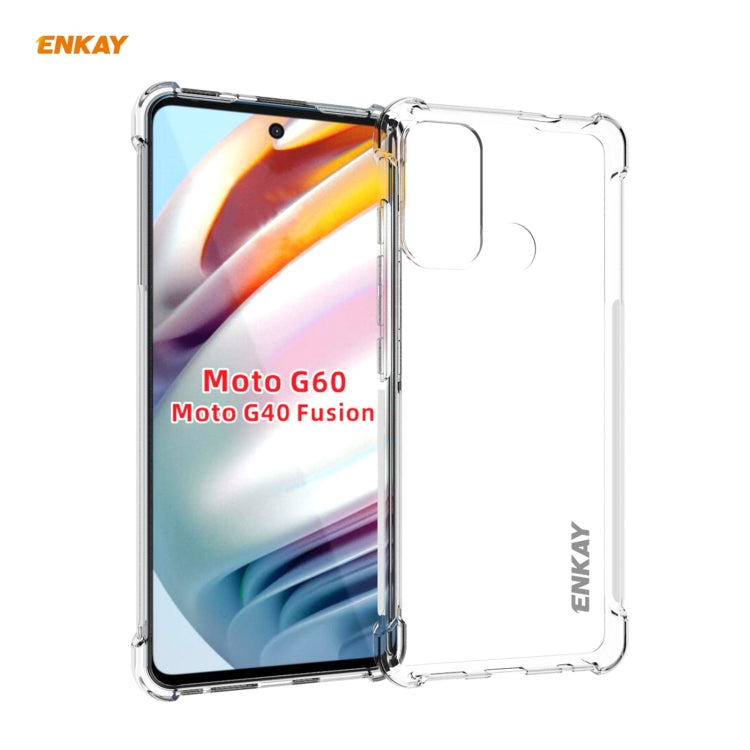 ENKAY Hat-Prince Clear TPU Shockproof Case Soft Anti-slip Cover, For Motorola Moto G60 / G40 Fusion, For Motorola Moto G50, For OnePlus 9R, For Sony Xperia 5 III, For Sony Xperia 10 III, For Honor Play 20, For Xiaomi Mi 11 Pro, For Xiaomi Mi 11 Lite 5G